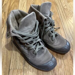 Palladium Pallabrouse Baggy Combat Boots, Beige 7